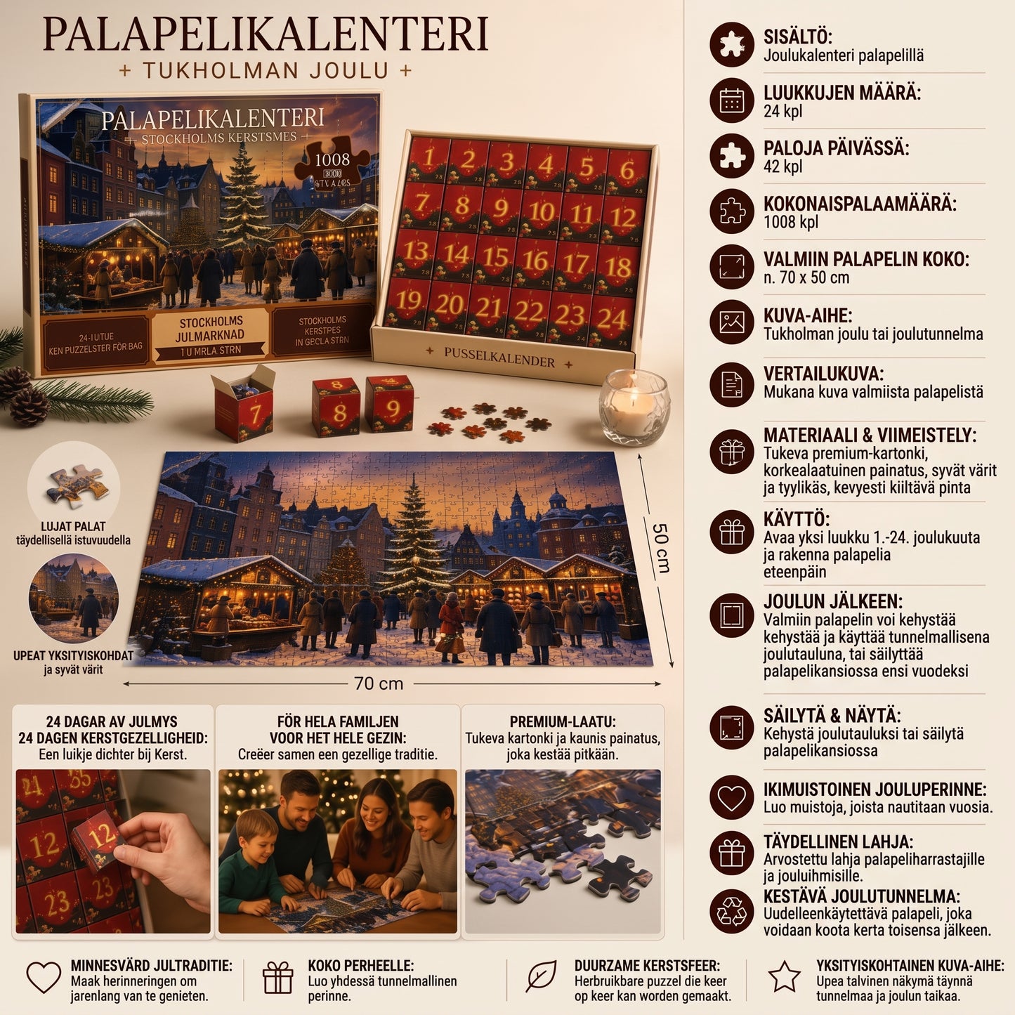 24 päivän joulupalapeli-adventtikalenteri