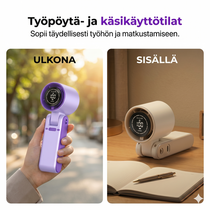 Kannettava käsituuletin digitaalisella LED-näytöllä
