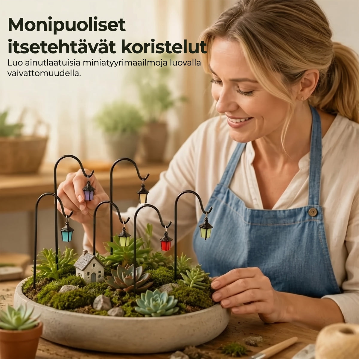Valaisevien minikasvil lyhtyjen 7 kappaleen setti