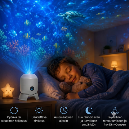 OceanWave-valoprojektori pyörivällä LED-valaistuksella