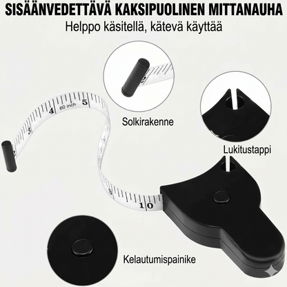 Automaattisesti kelautuva mittanauha