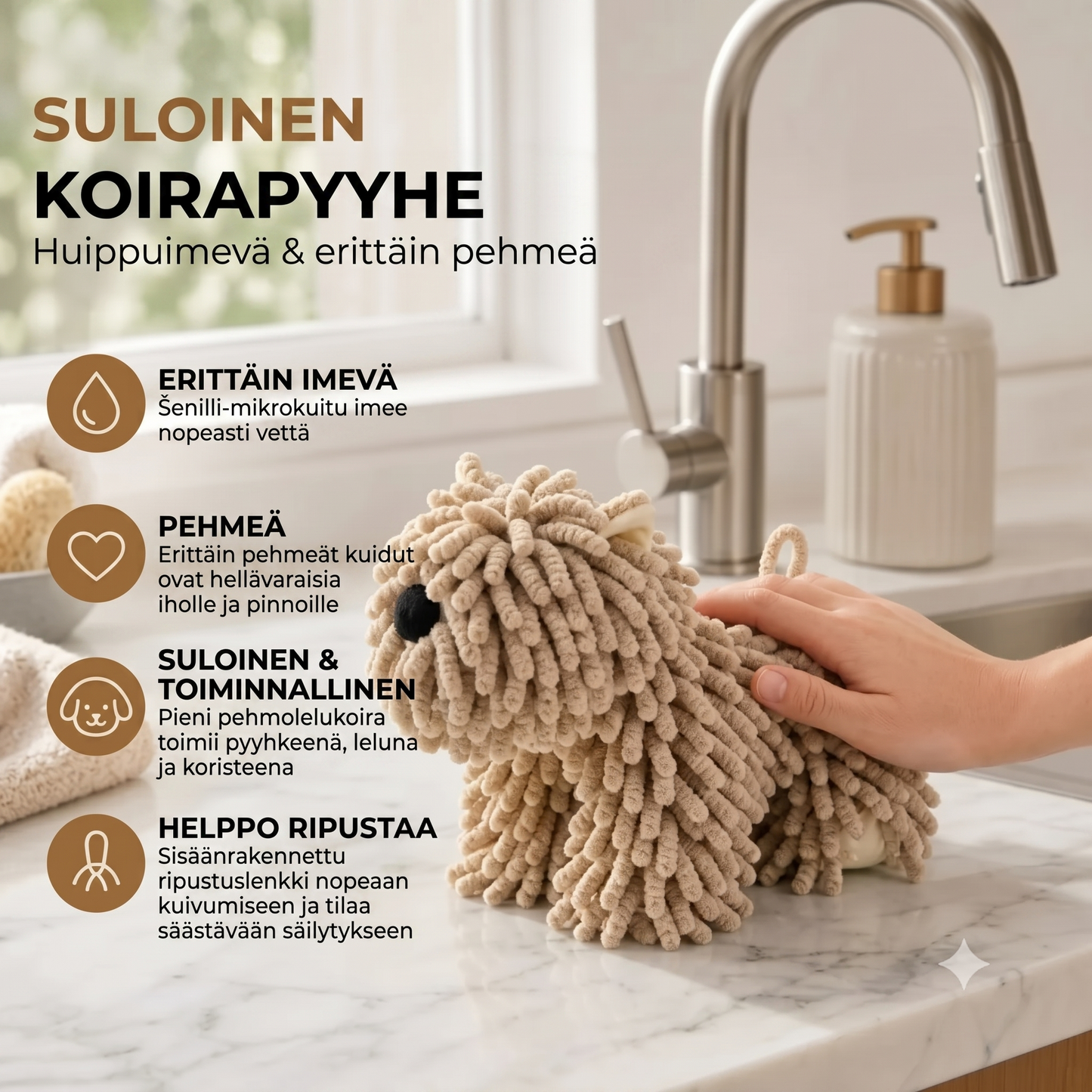 Mikrokuitupyyhe koirille