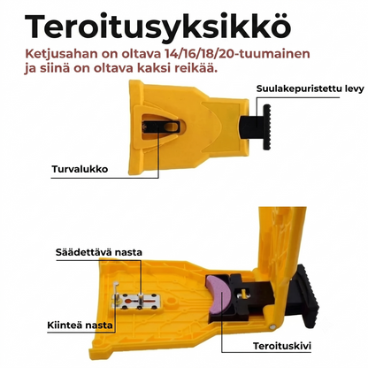 Moottorisahan teroitin 5 teroituskivellä