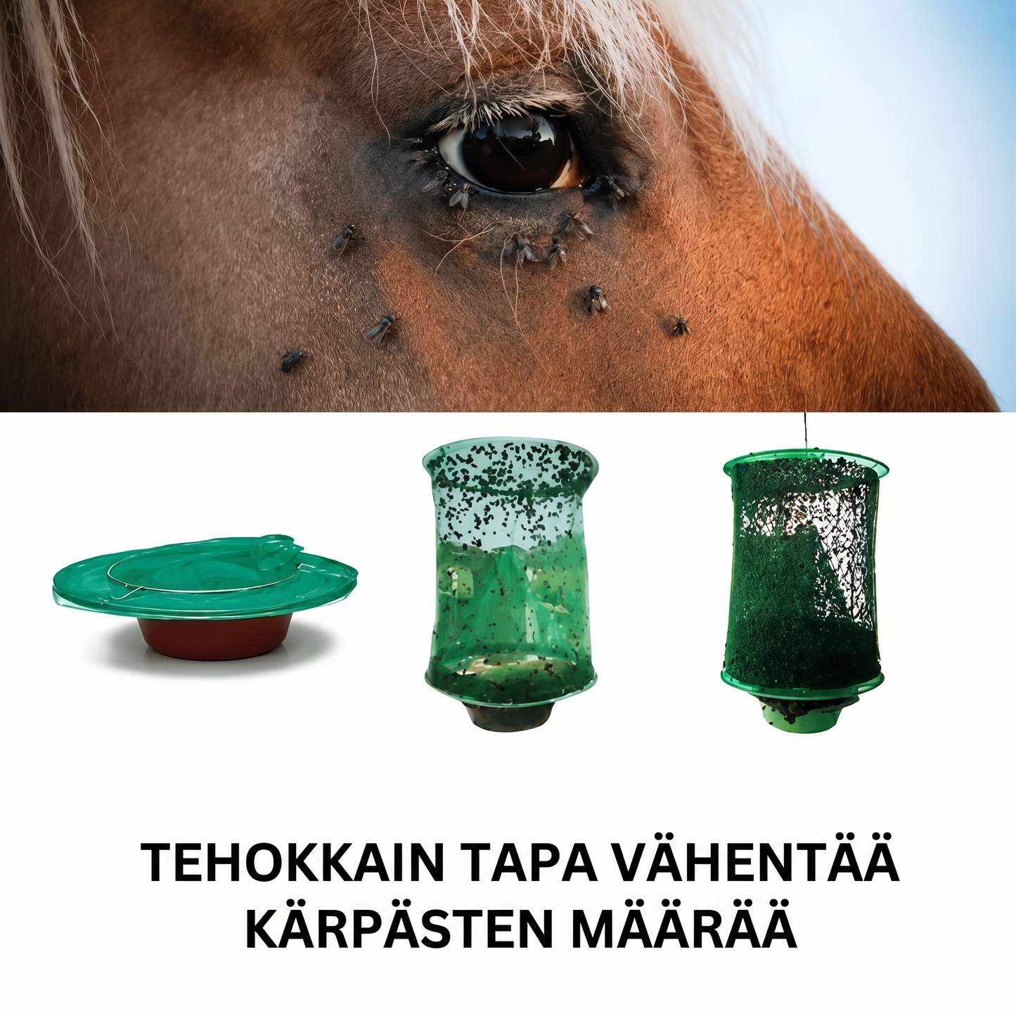 Uudelleenkäytettävä kärpäsansa ulkokäyttöön
