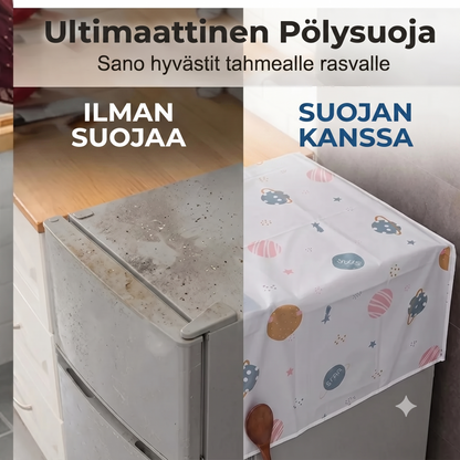 Pyykinpesukoneen suojapäällinen sivutaskuilla