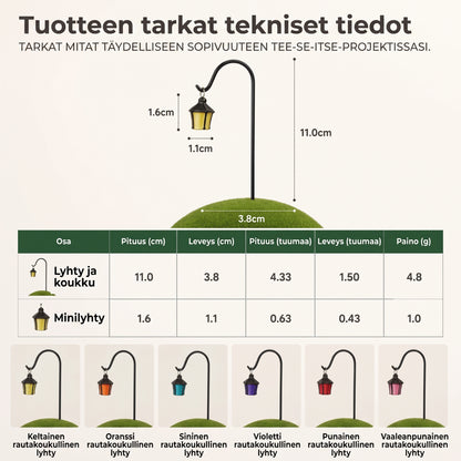 Valaisevien minikasvil lyhtyjen 7 kappaleen setti