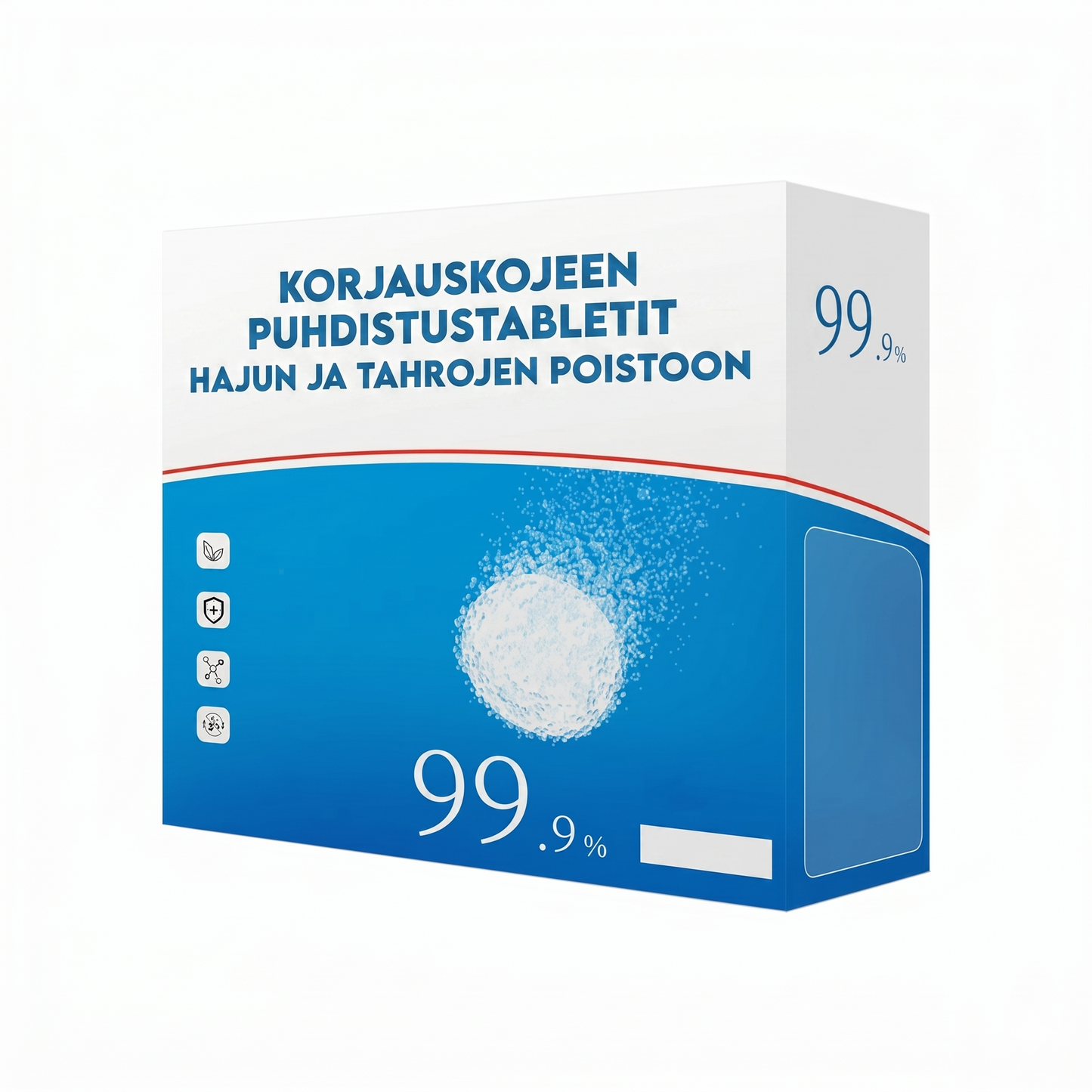 Puhdistustabletit hammasraudoille hajua ja tahroja vastaan (10 kpl per setti)