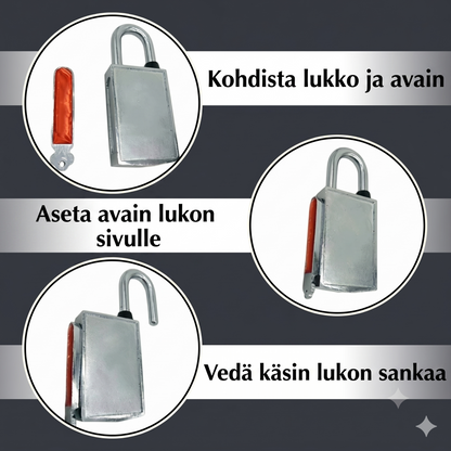 Vedenkestävä magneettinen riippulukko magneettinauhalla