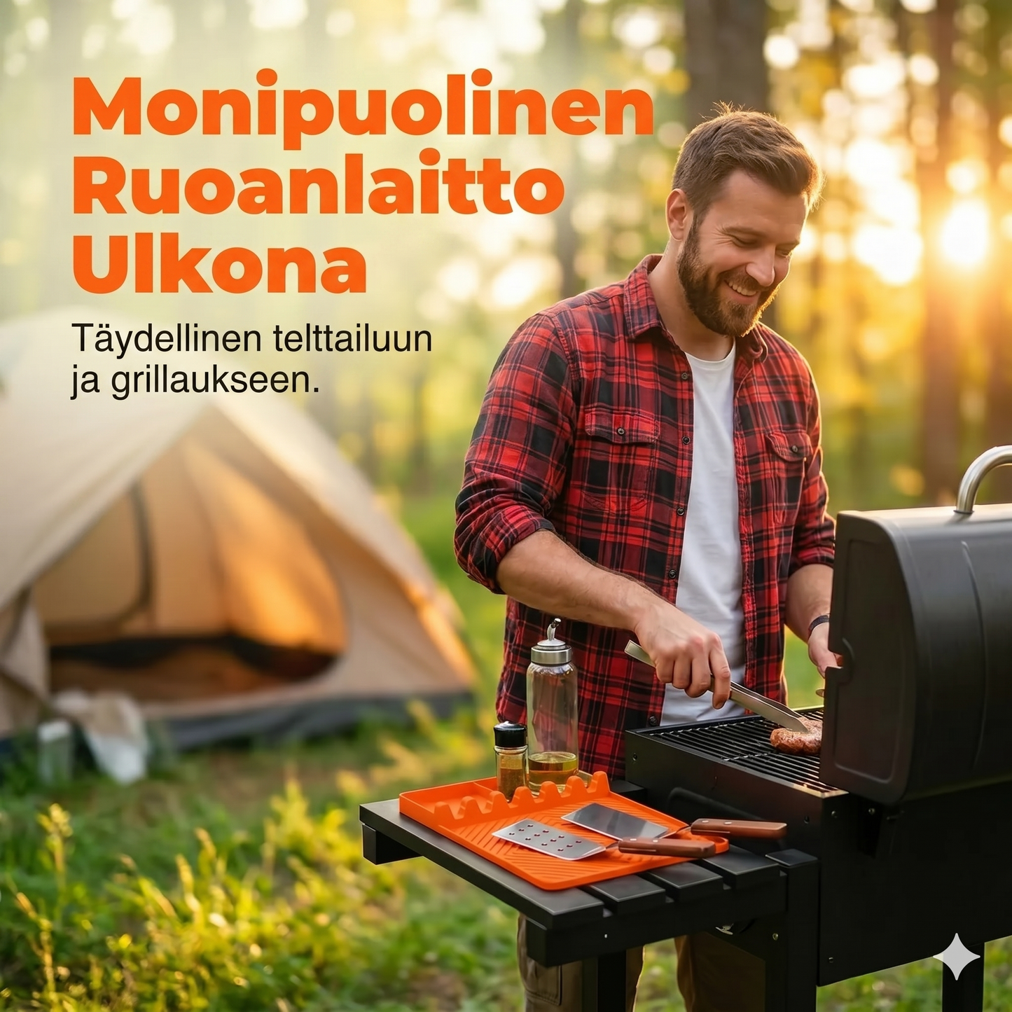 Laadukas silikoninen grillimatto sivutasolle – suojaa rasvalta ja roiskeilta