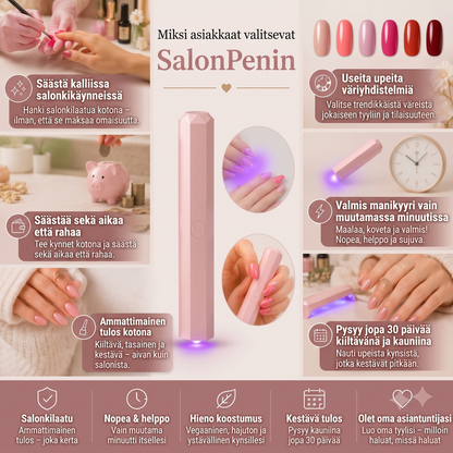 SalonPen 3-in-1 geelikynäsetti UV-LED-lampulla (6 kpl)