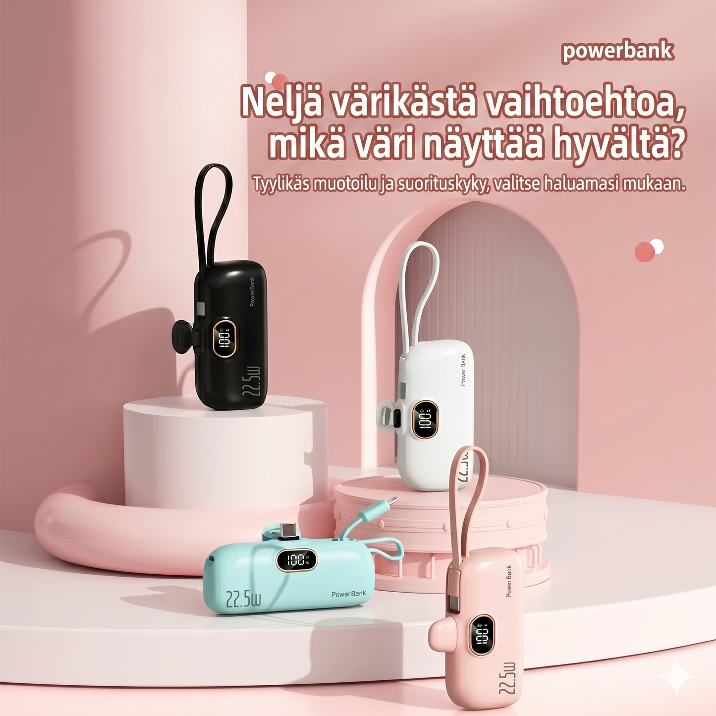 5000 mAh kannettava minivirtapankki puhelimelle
