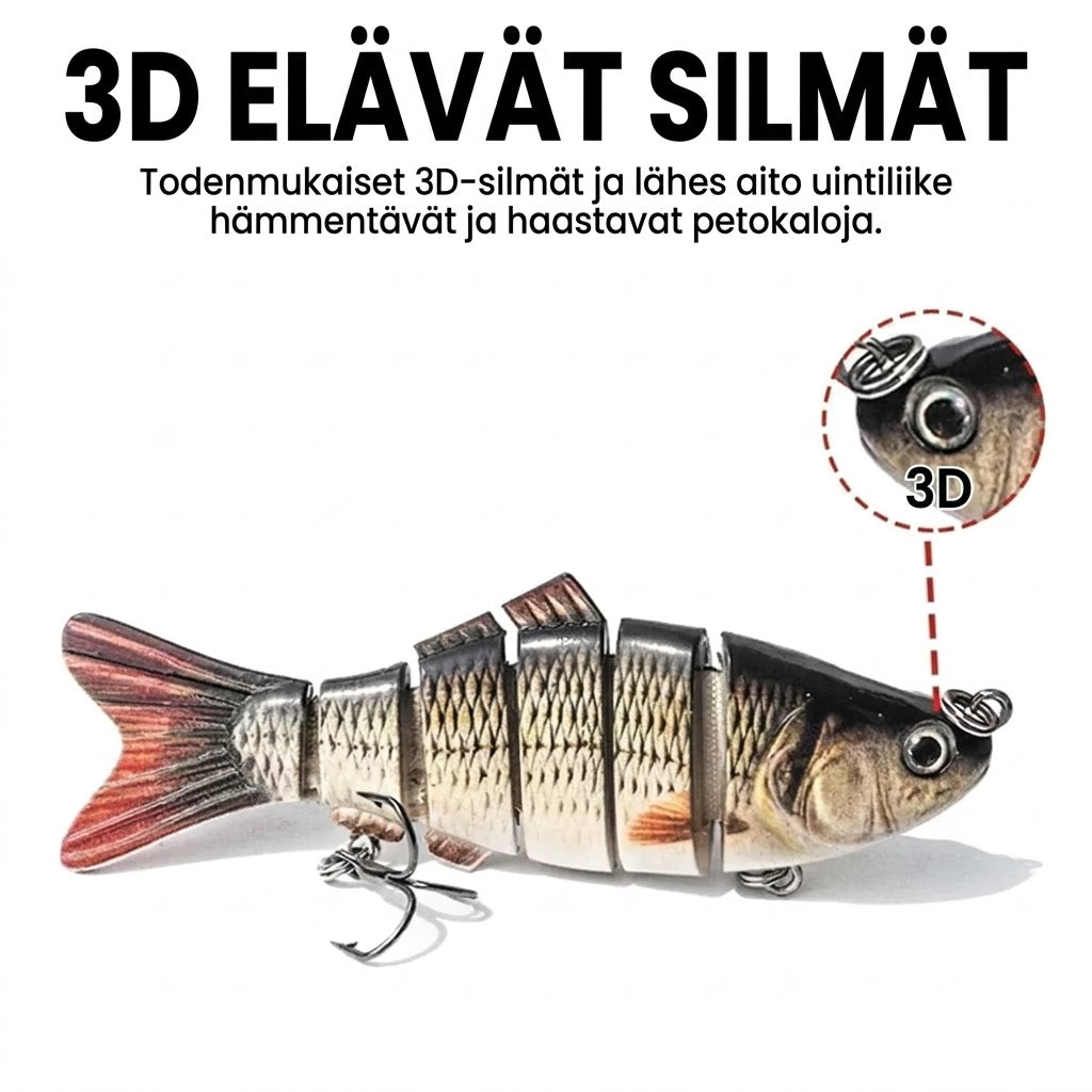 Moniosainen bioninen uintiuistin