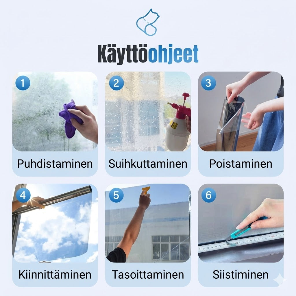 Yksisuuntainen lämpöä eristävä näkösuojakalvo