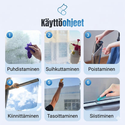 Yksisuuntainen lämpöä eristävä näkösuojakalvo