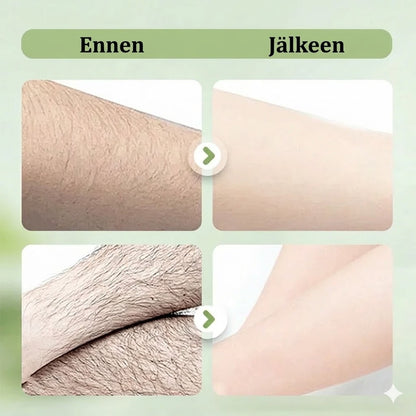 Hellävarainen ja ärsyttämätön karvanpoistovoide (230g + lasta)