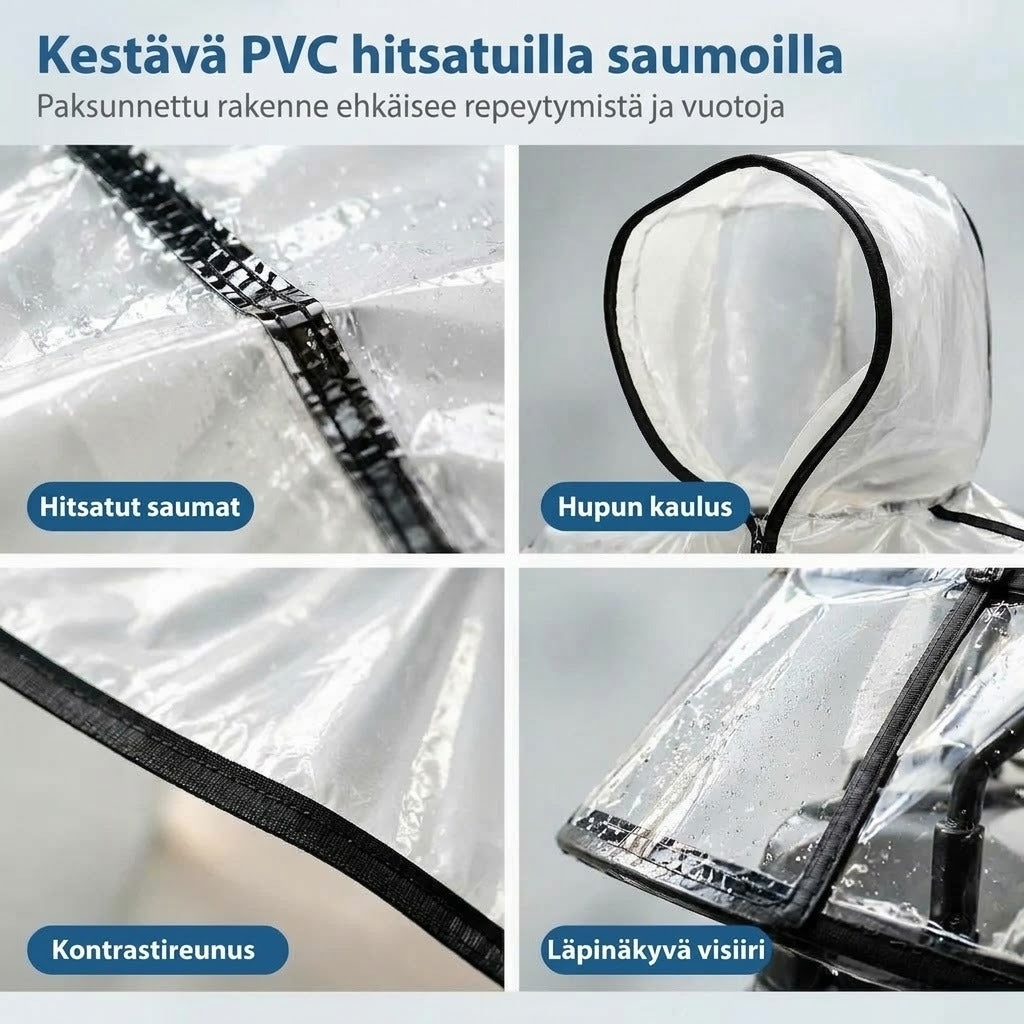 Erittäin suuri vedenpitävä PVC-sadesuoja sähköskoottereihin