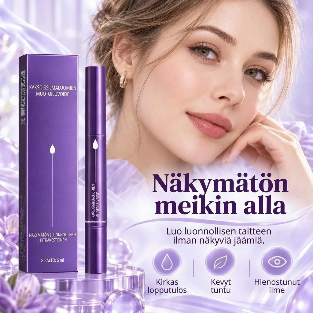 Näkymätön silmäluomivoidekynä luonnollisten kaksoisluomien muotoiluun