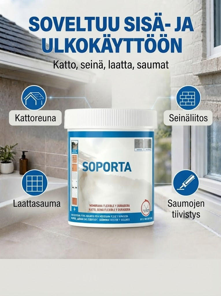 Läpinäkyvä vedenpitävä tiivistysaine eri pinnoille