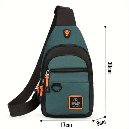 Vedenpitävä crossbody-laukku useilla taskuilla