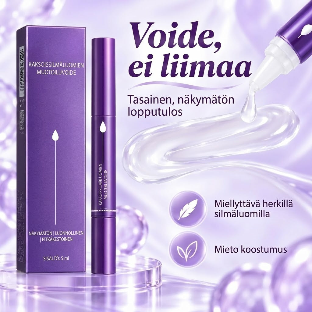 Näkymätön silmäluomivoidekynä luonnollisten kaksoisluomien muotoiluun