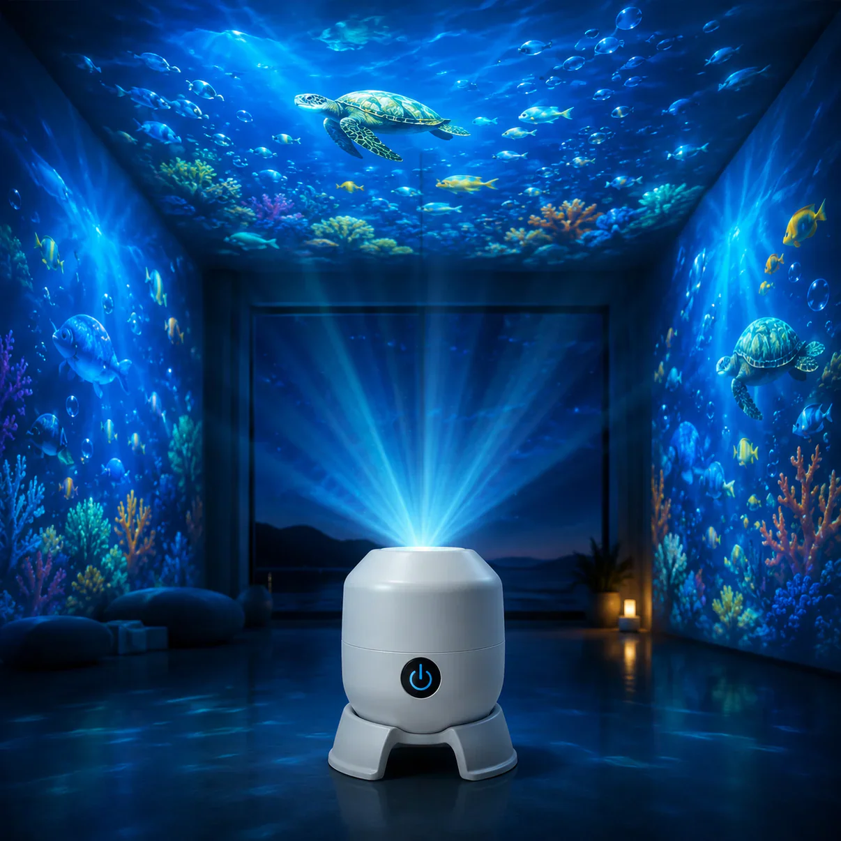 OceanWave-valoprojektori pyörivällä LED-valaistuksella