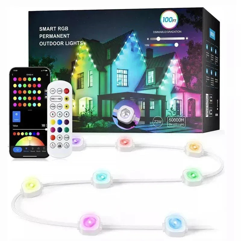 Älykäs RGB-valosarja ulkokäyttöön sovellusohjauksella