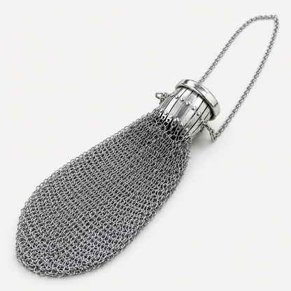 Vintage metalliverkkoinen kolikkopussi pikkutavaroille