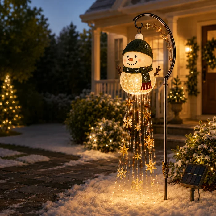 Snowman Magic Fountain LED-puutarhavalaisin