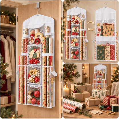 Wrap Ready ripustettava lahjapakkaustarvikkeiden järjestäjä