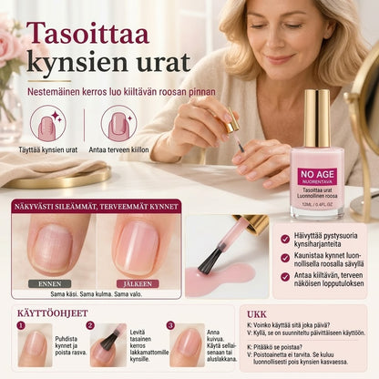 Kynsien juonteita tasoittava lakka luonnollisella kiillolla