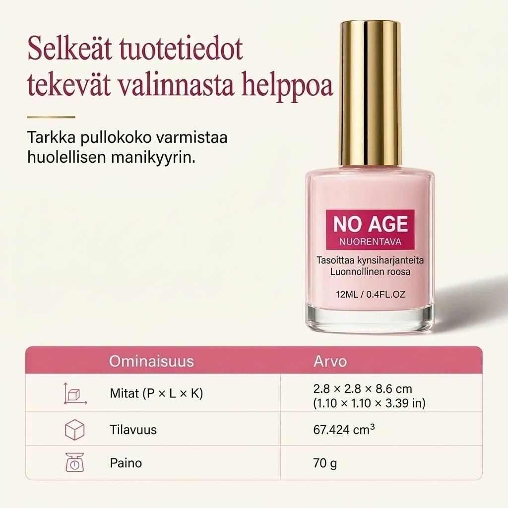 Kynsien juonteita tasoittava lakka luonnollisella kiillolla