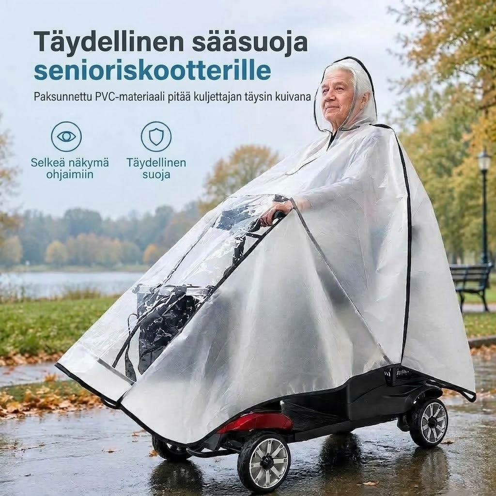 Erittäin suuri vedenpitävä PVC-sadesuoja sähköskoottereihin