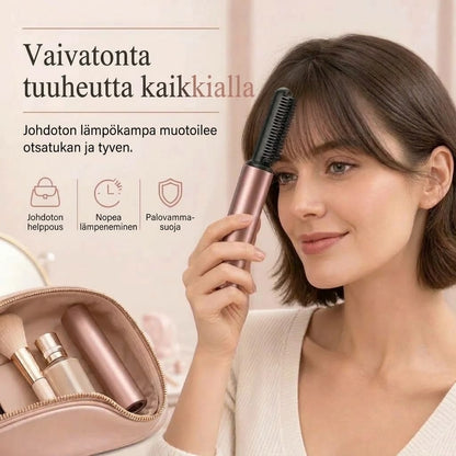 Langaton lämpenevä volyymikampa otsatukalle ja päälakialueelle