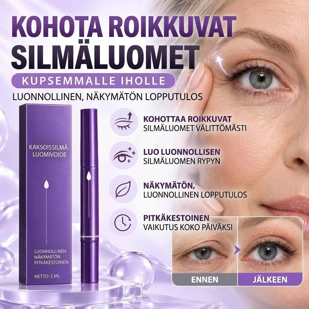 Näkymätön silmäluomivoidekynä luonnollisten kaksoisluomien muotoiluun
