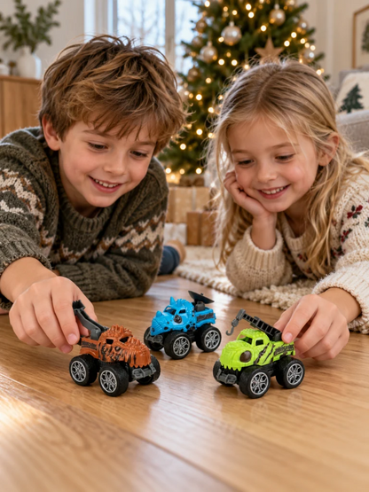 Dinosaurus-kilpa-autojen adventtikalenteri lapsille