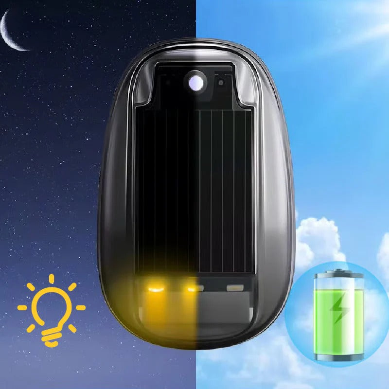 Aurinkokennokäyttöinen RGB-kattoautoilulamppu