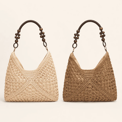 Boho Classic kudottu ostoskassi