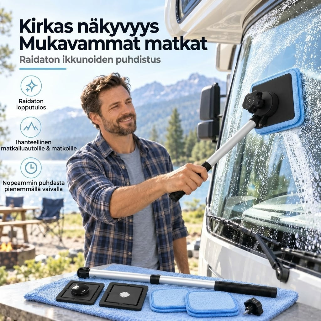 Kaksipuolinen magneettinen autonlasin puhdistin