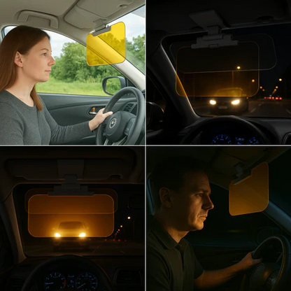Klipsillä kiinnitettävä häikäisysuoja autoon