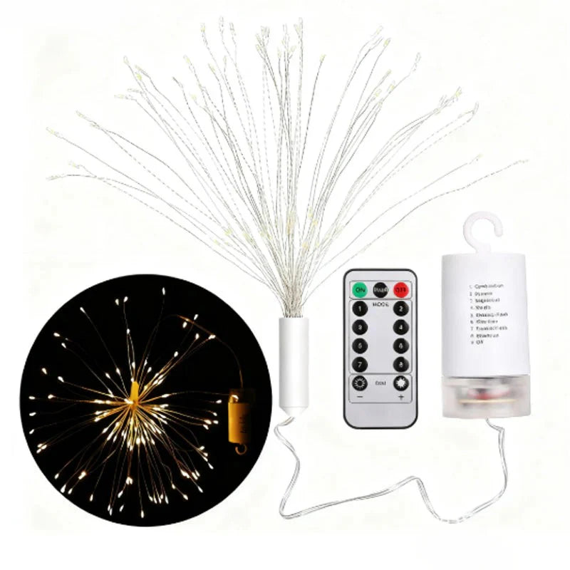 Aurinkokenno-ilotulitevaloketjut puutarhaan ja juhliin