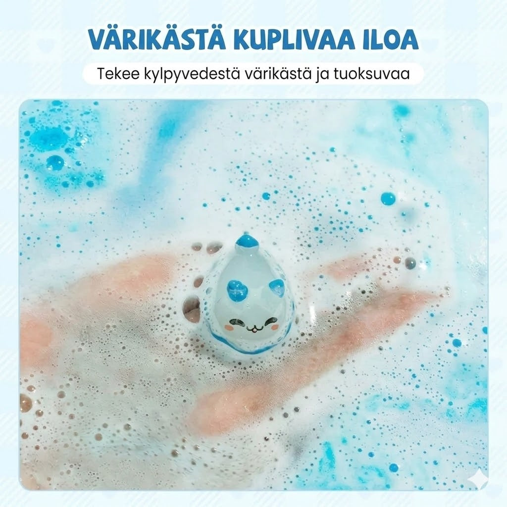 12-osainen kylpypommi-lahjasetti lapsille