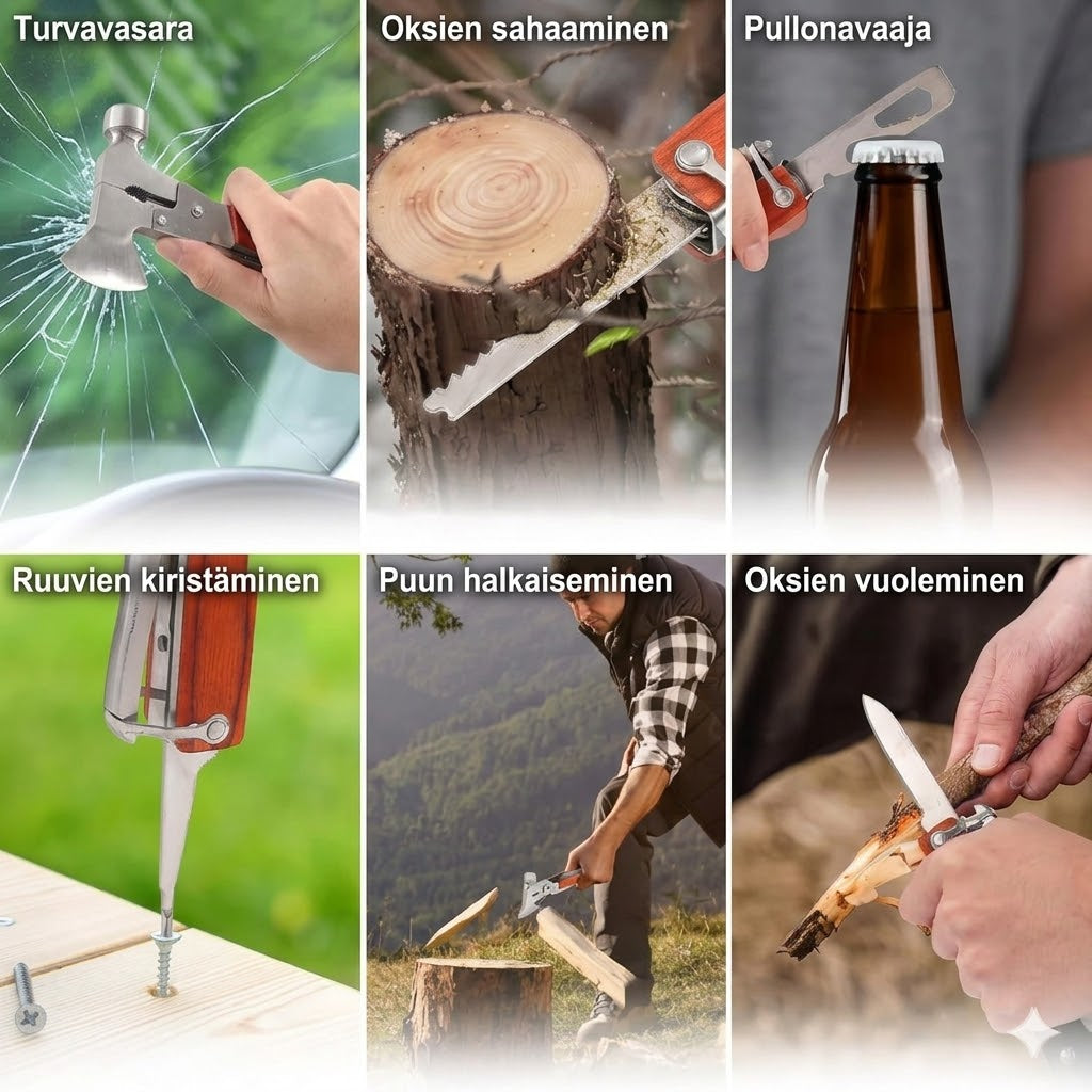 16-in-1 kannettava sorkkavasara-monitoimityökalu