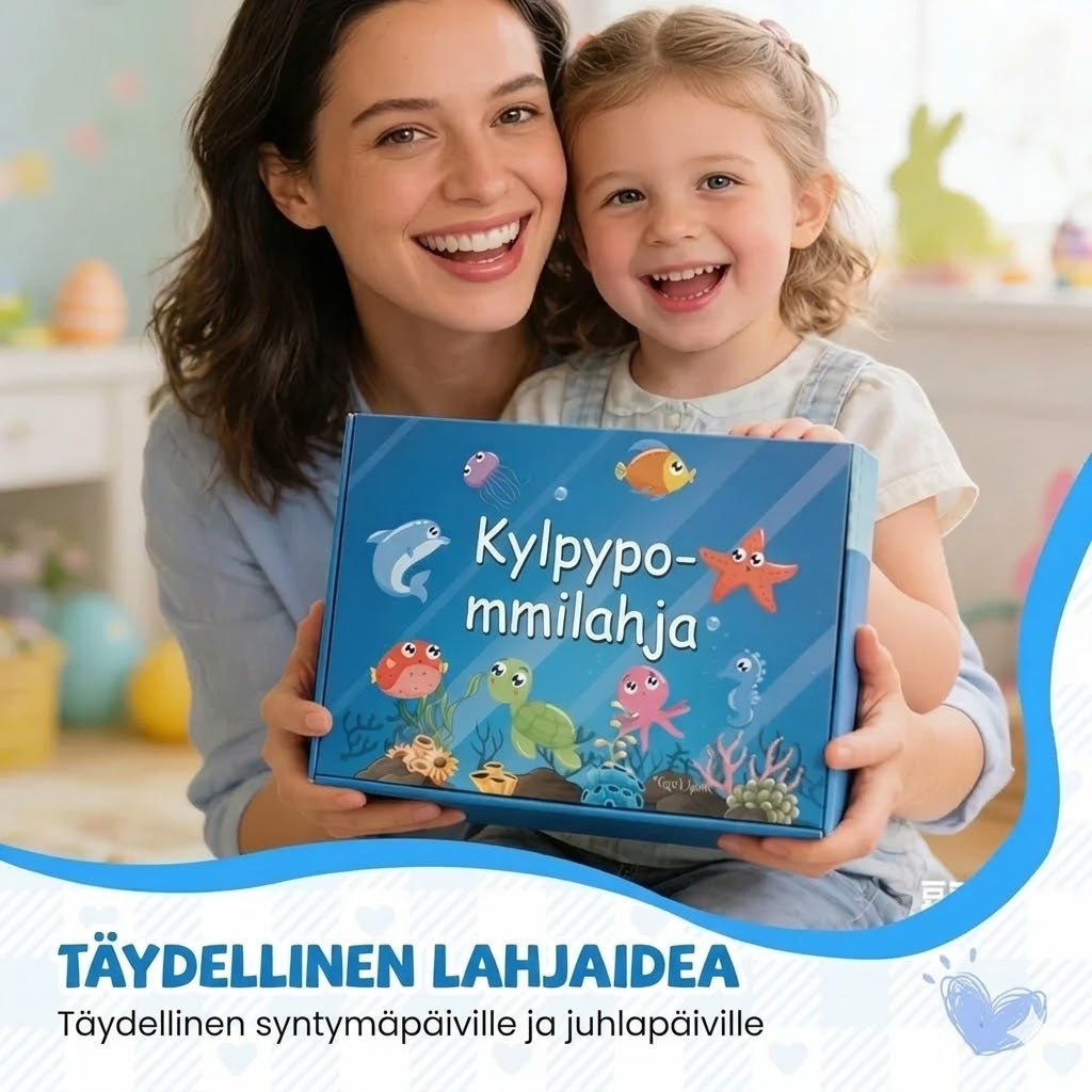 12-osainen kylpypommi-lahjasetti lapsille