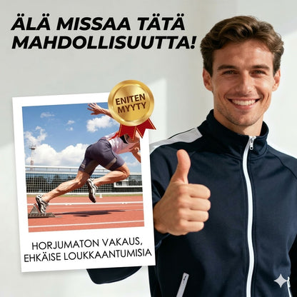 Iskunvaimentavat urheilupohjalliset jalkaholvin tuella