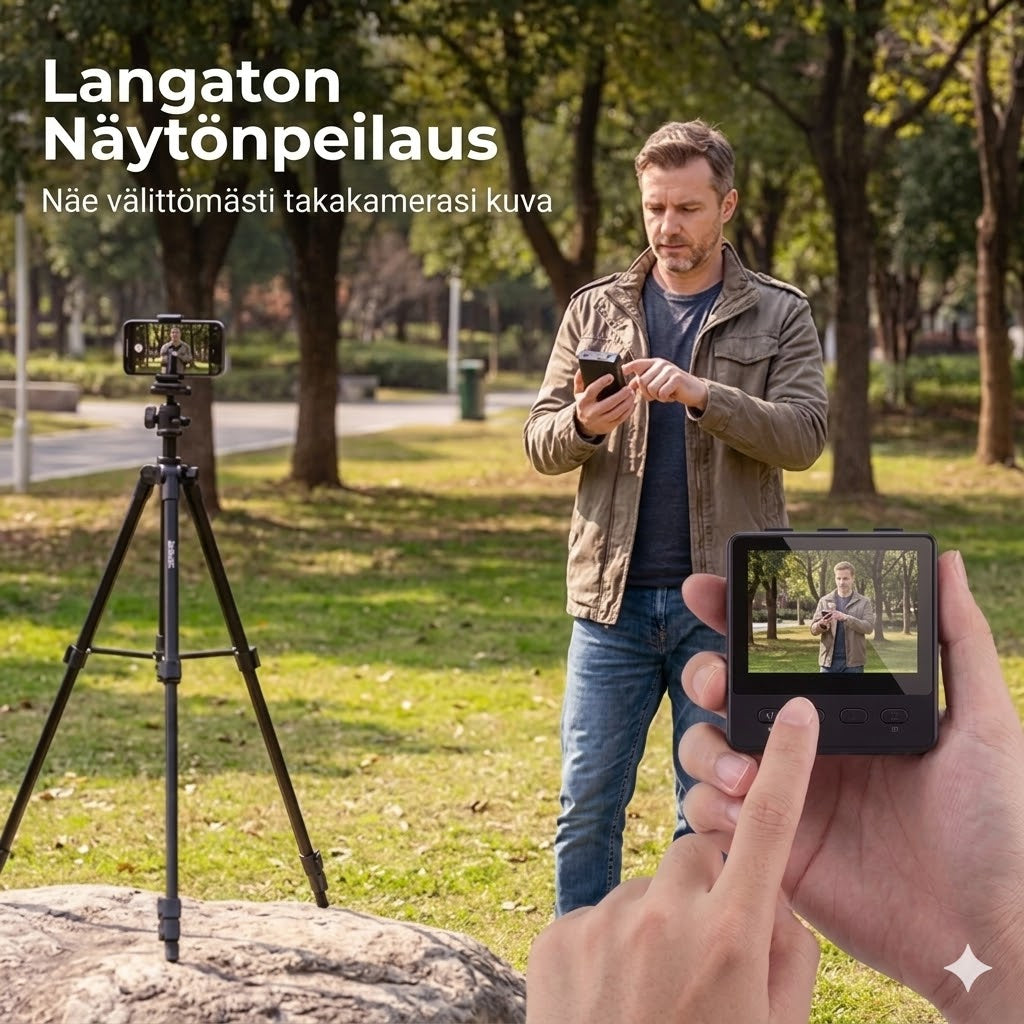 Kannettava langaton selfie-näyttö takakameralle