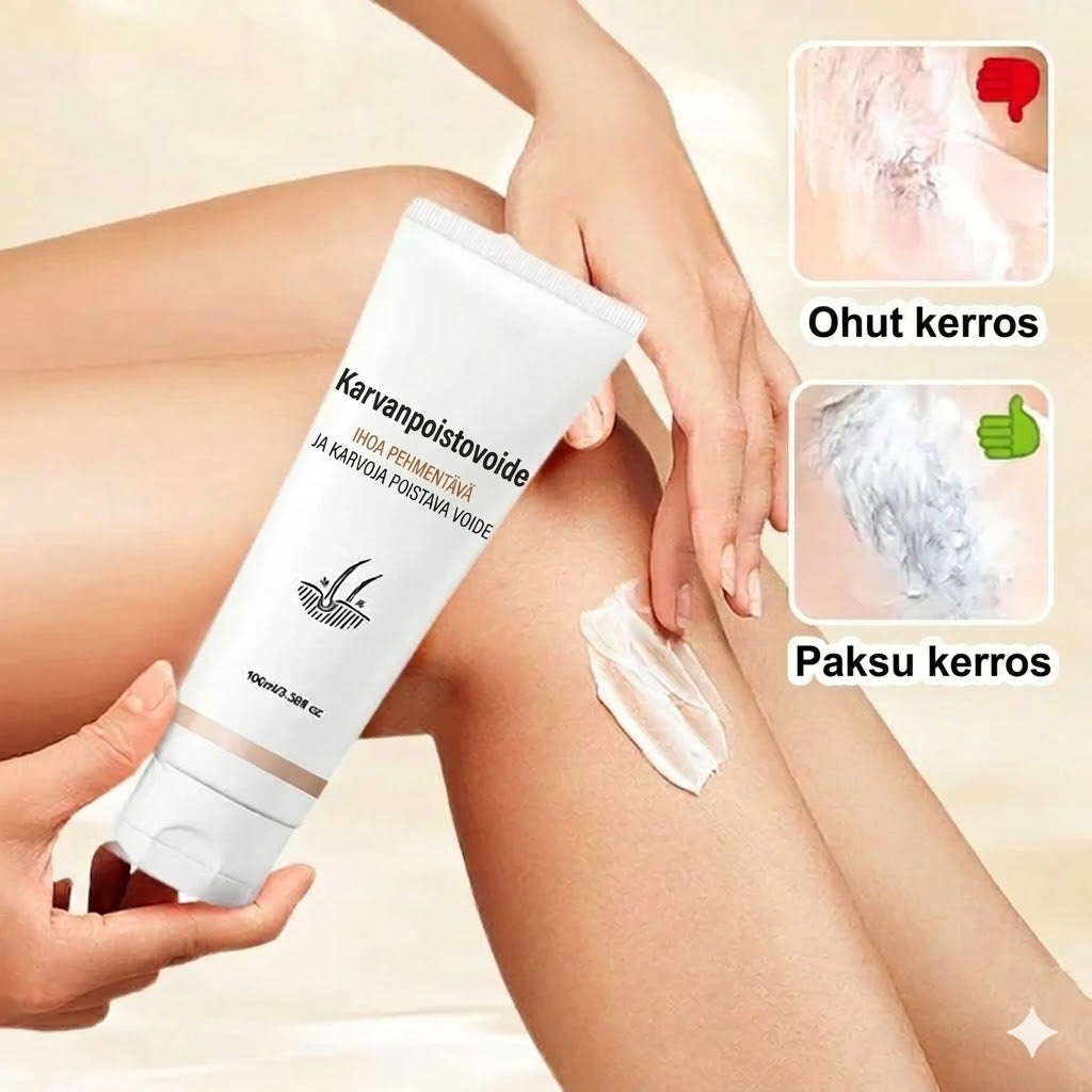 Monikäyttöinen ja aromaattinen hellävarainen karvanpoistovoide