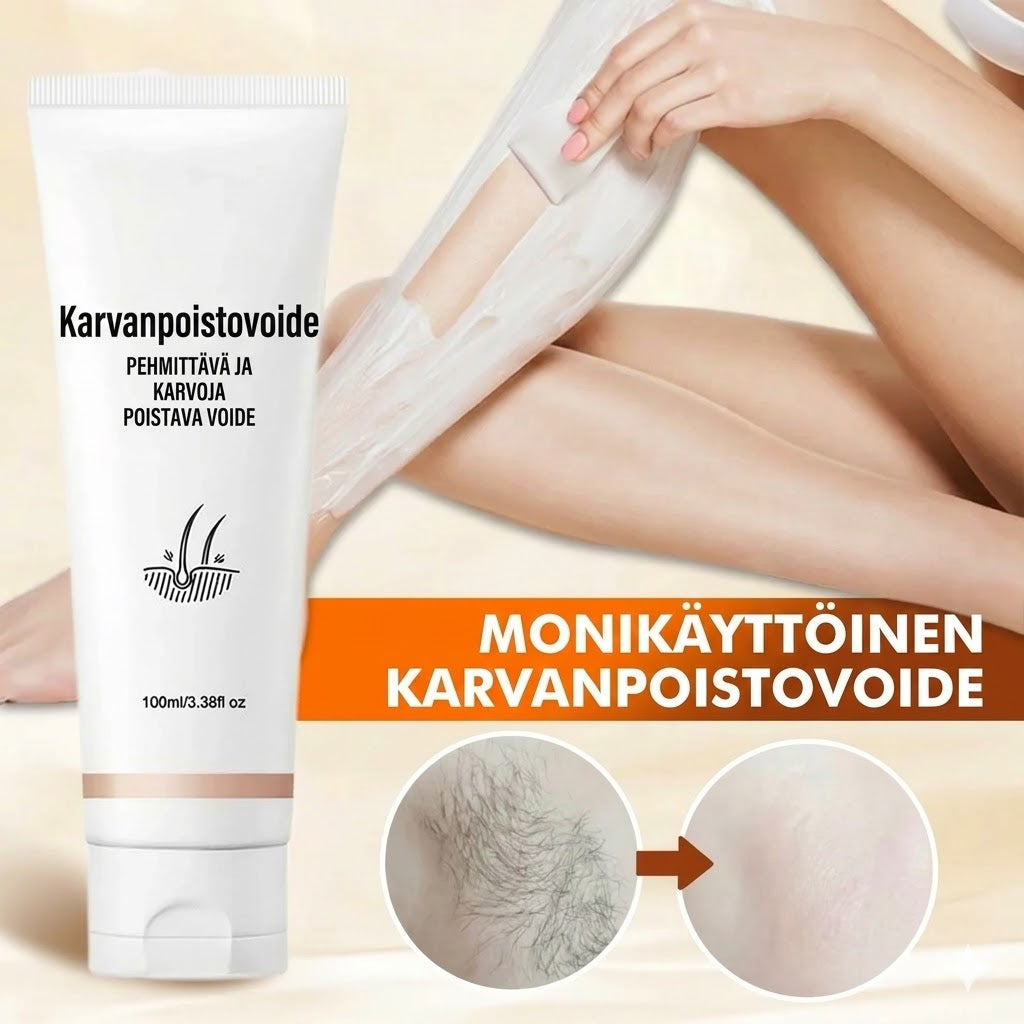 Monikäyttöinen ja aromaattinen hellävarainen karvanpoistovoide