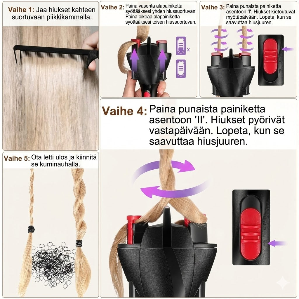 360° automaattinen hiustenletityskone